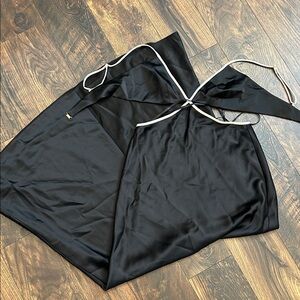 Gianni Bini Black formal dress with White Trim